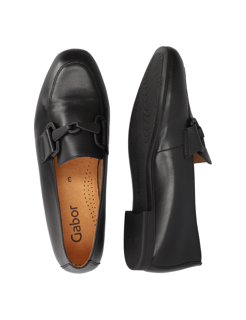 Gabor-Glattleder-Slipper-schwarz