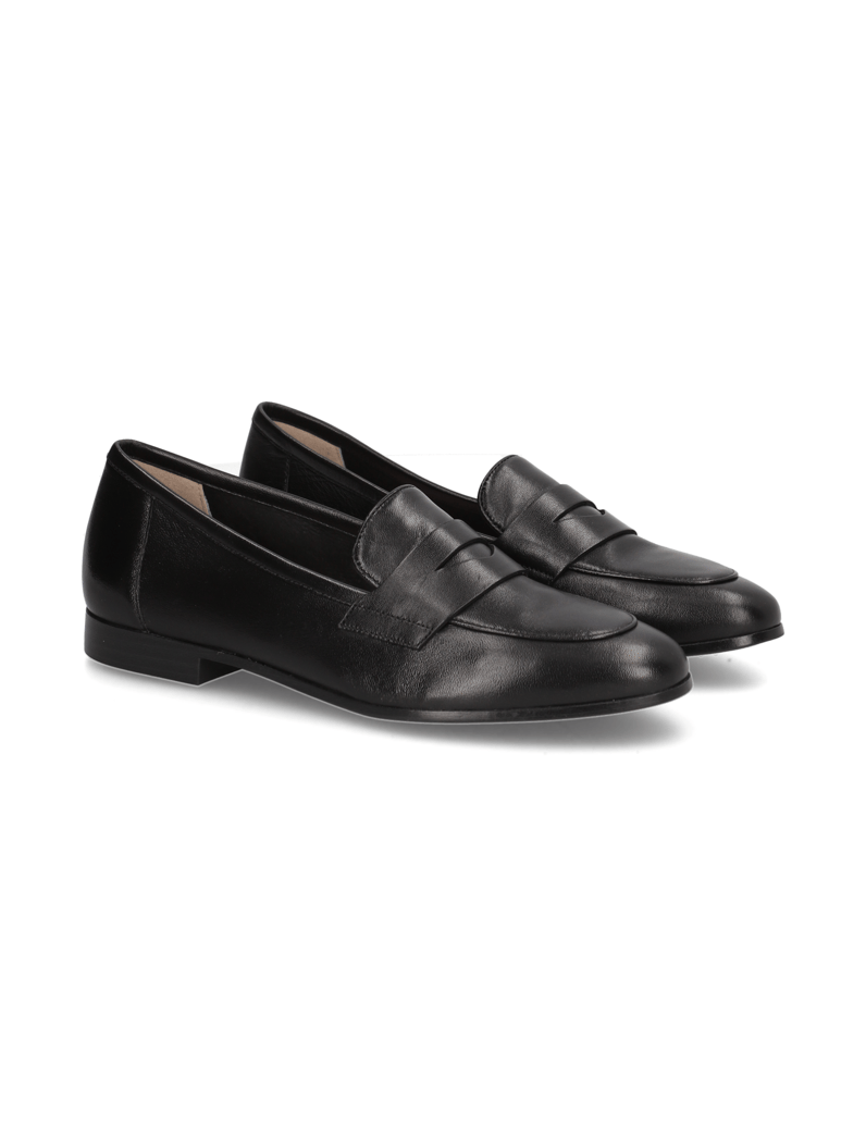 POE-Glattleder-Slipper-schwarz