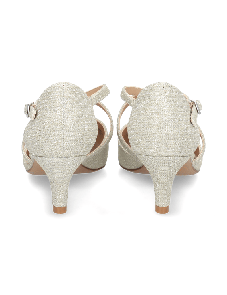 Lazzarini-Textil-Pumps-silber