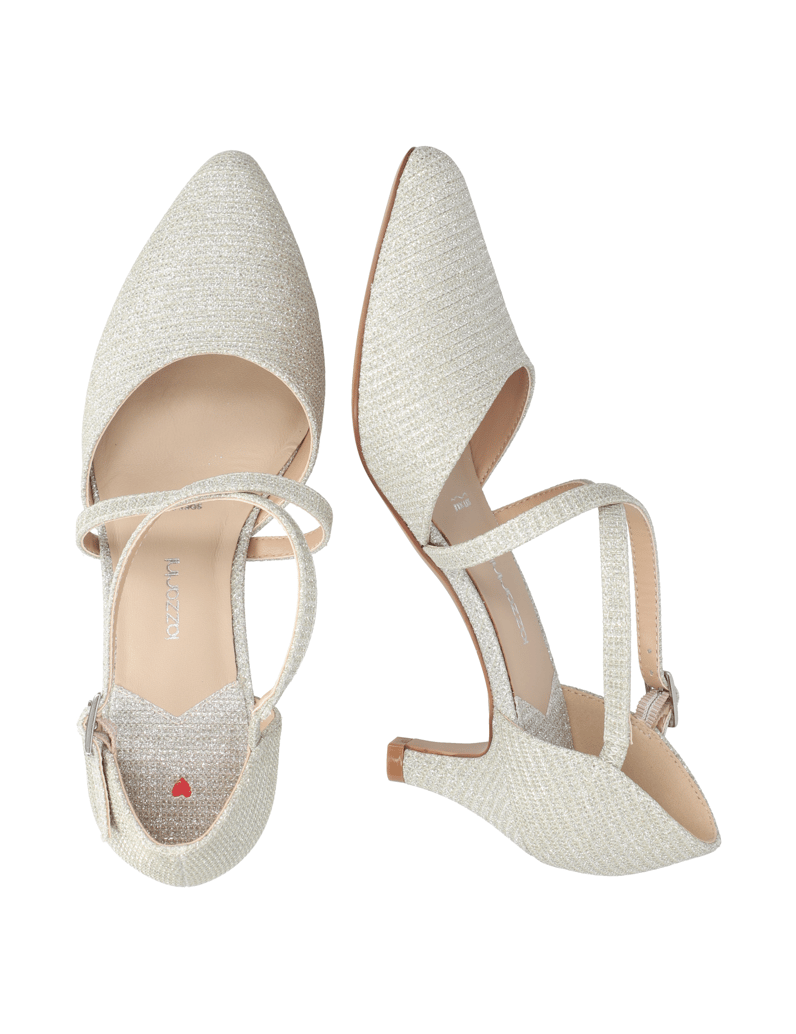 Lazzarini-Textil-Pumps-silber