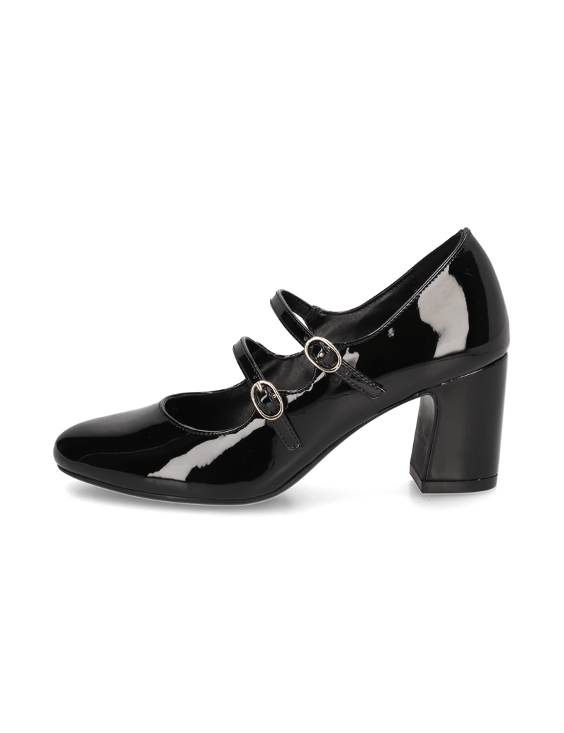 Lazzarini-Synthetik-Lack-Pumps-schwarz