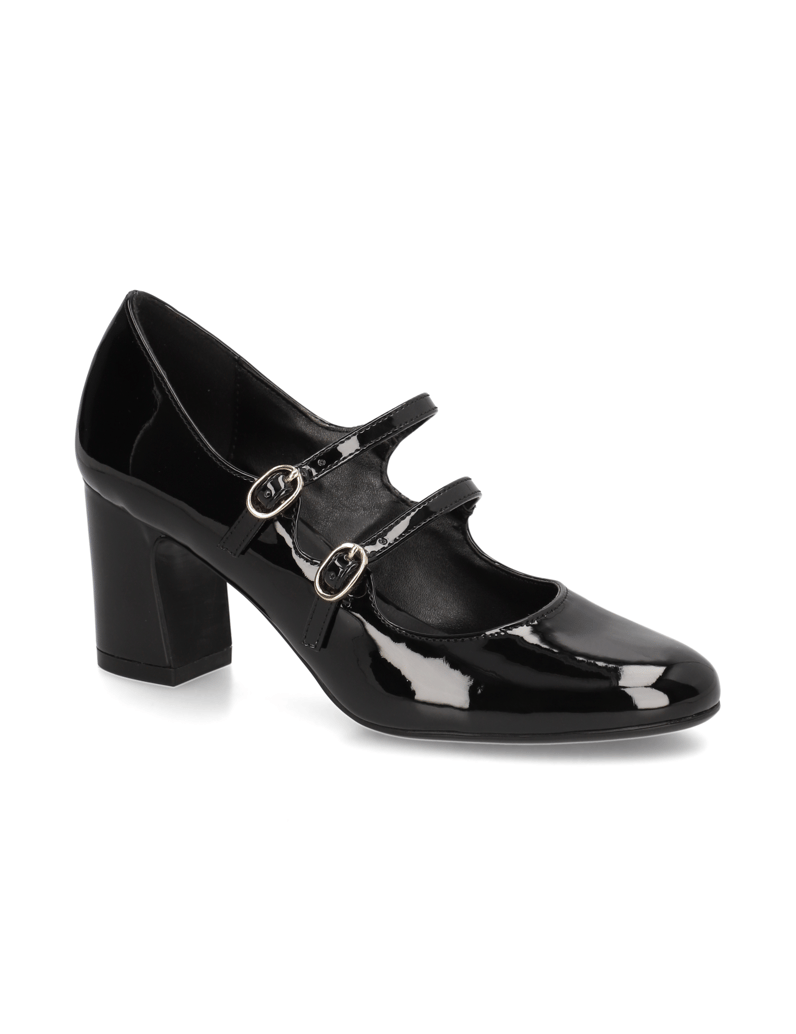 Lazzarini-Synthetik-Lack-Pumps-schwarz