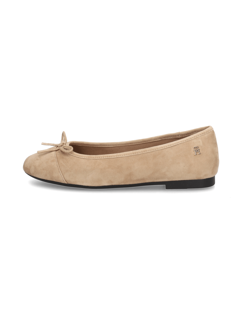 Tommy-Hilfiger-SUEDE-BALLERINA-beige
