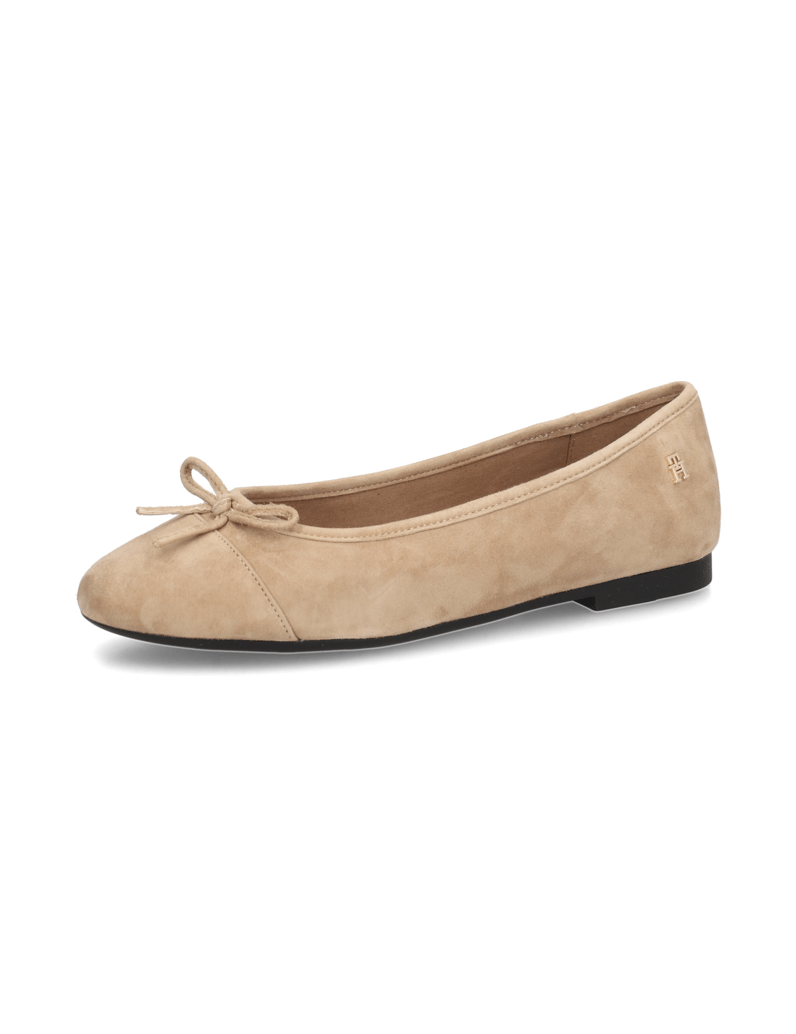 Tommy-Hilfiger-SUEDE-BALLERINA-beige