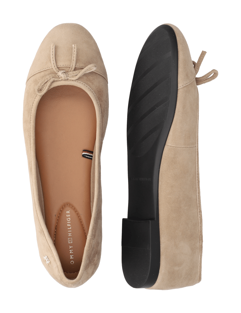Tommy-Hilfiger-SUEDE-BALLERINA-beige