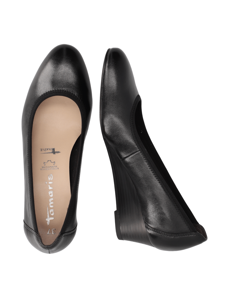TAMARIS-Glattleder-Pumps-schwarz