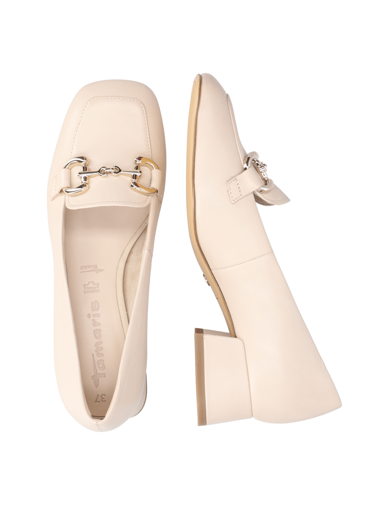 TAMARIS-Glattleder-Pumps-beige