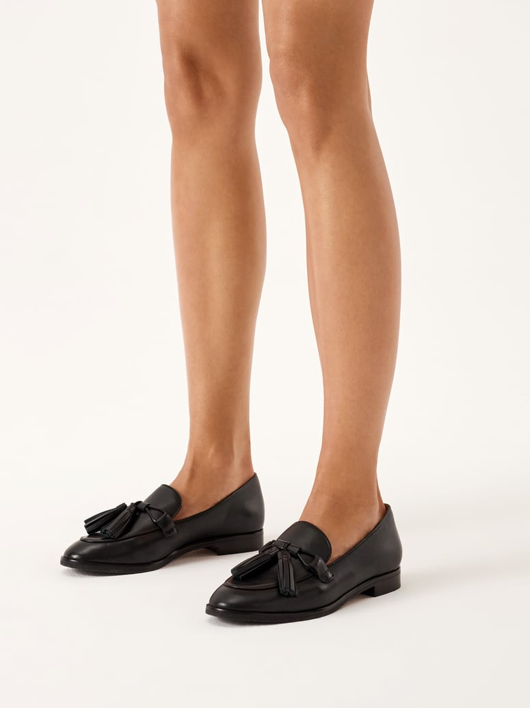 Kazar-Flache-Damenschuhe-mit-Quasten-schwarz