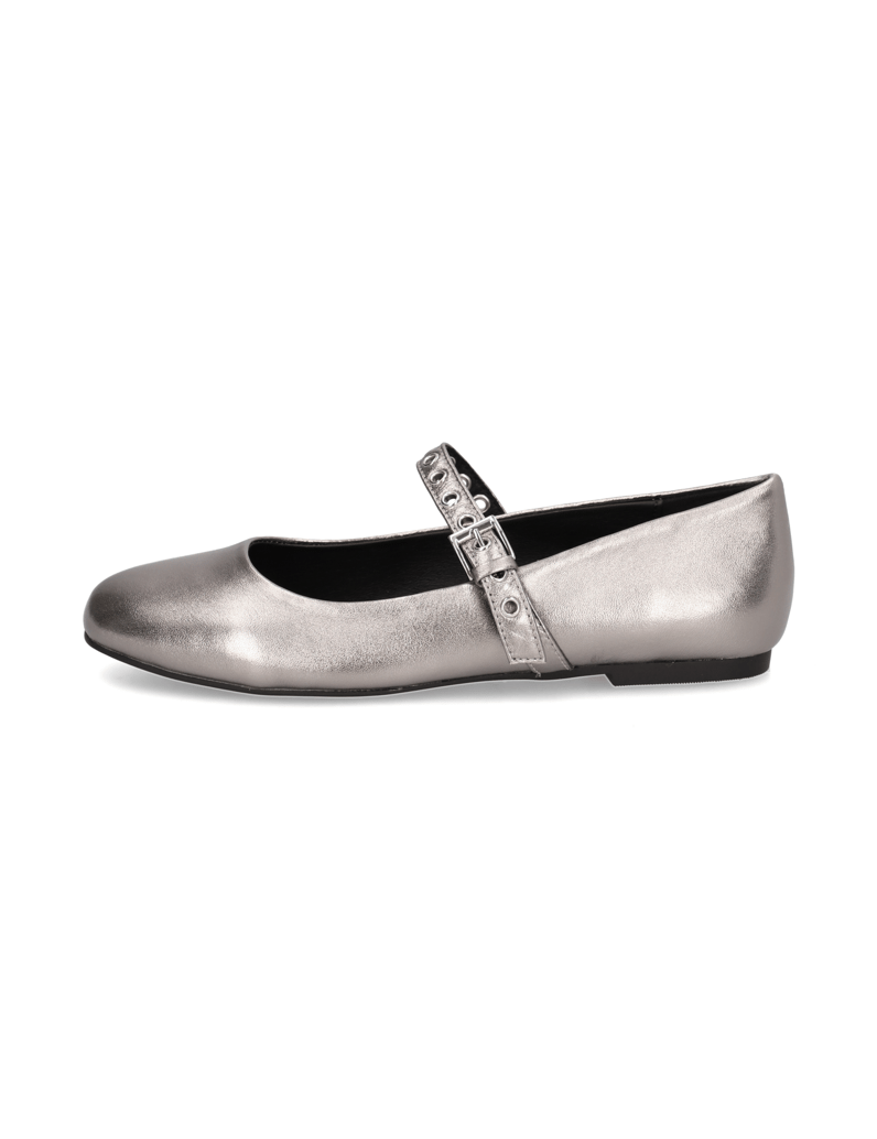 Kate-Gray-Glattleder-Ballerina-silber