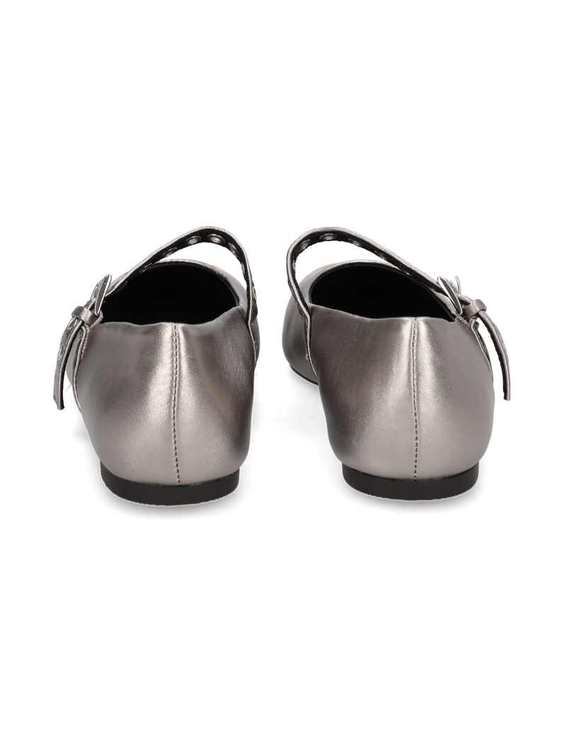 Kate-Gray-Glattleder-Ballerina-silber