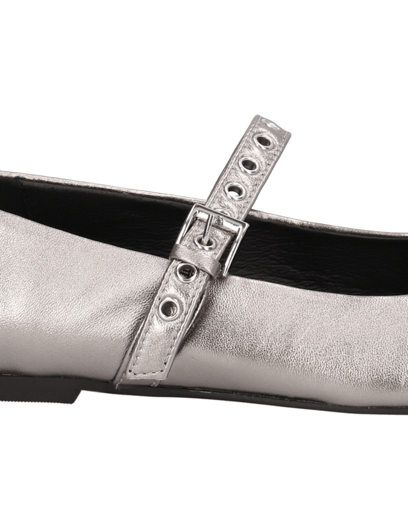 Kate-Gray-Glattleder-Ballerina-silber