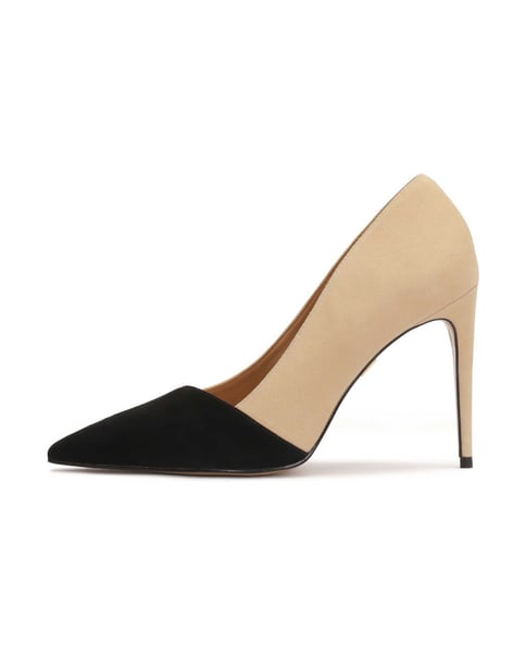 Zweifarbige Stilettos aus Wildleder