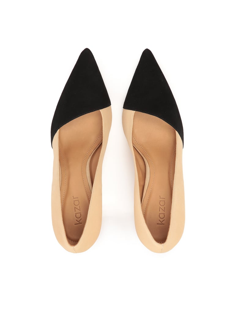 Kazar-Zweifarbige-Stilettos-aus-Wildleder-beige