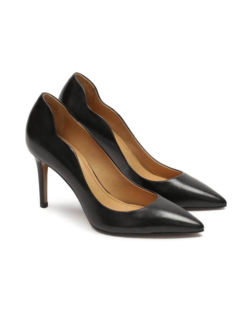 Kazar-Schwarze-Lederpumps-mit-gewelltem-Schaft-schwarz