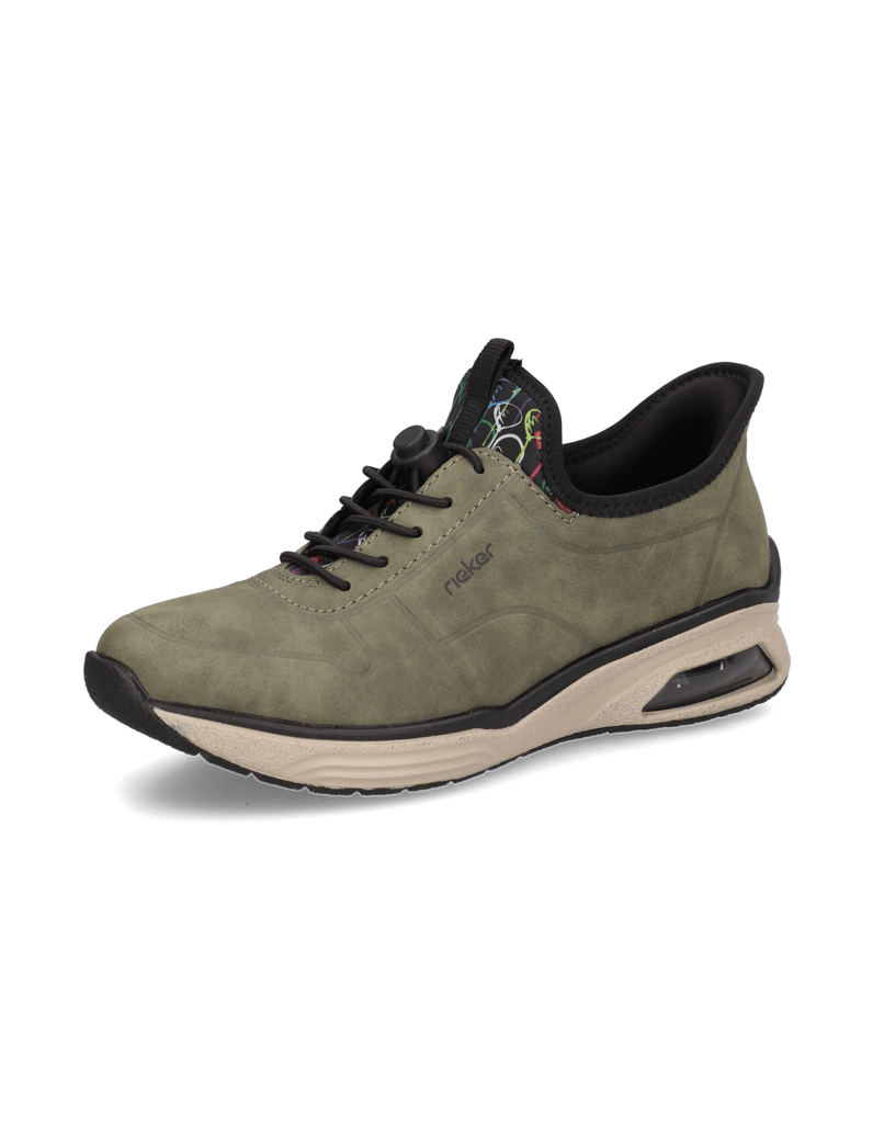 Rieker-Textil-Sneaker-oliv