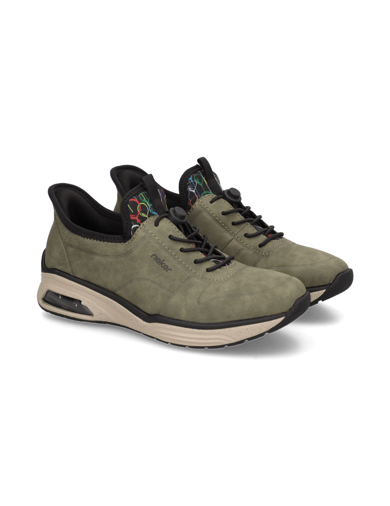 Rieker-Textil-Sneaker-oliv