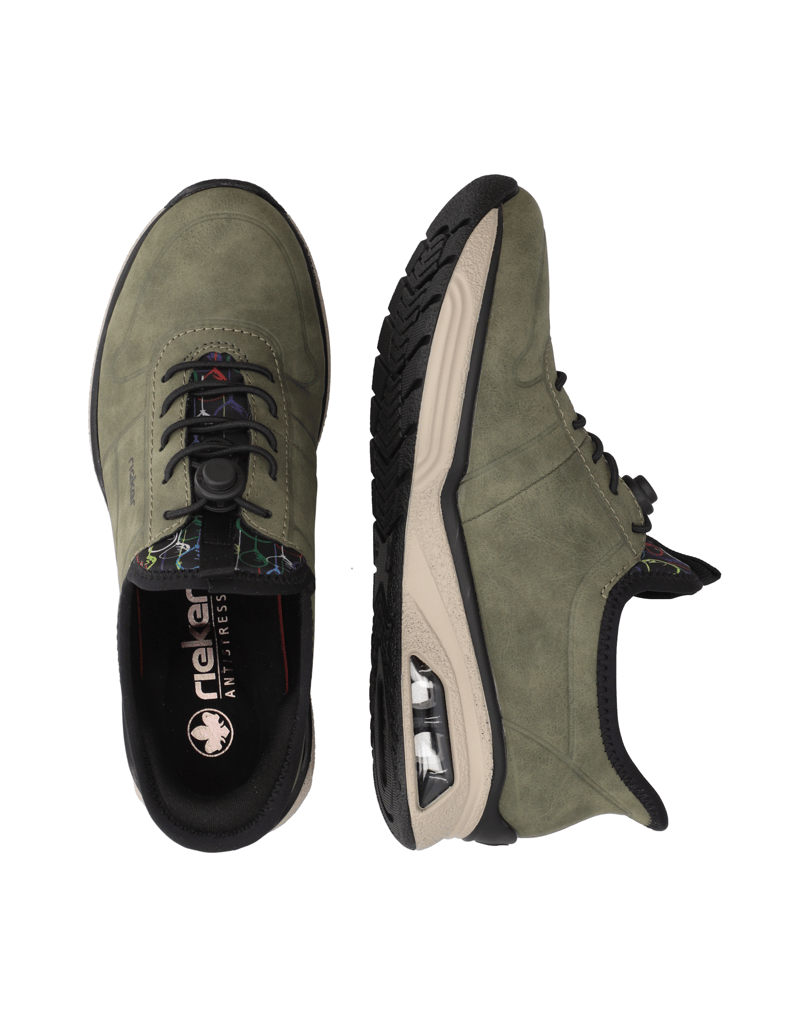 Rieker-Textil-Sneaker-oliv