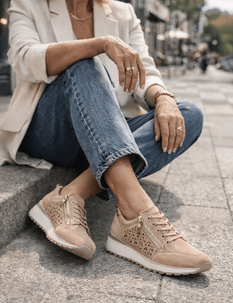 DELKA-Sneaker-beige
