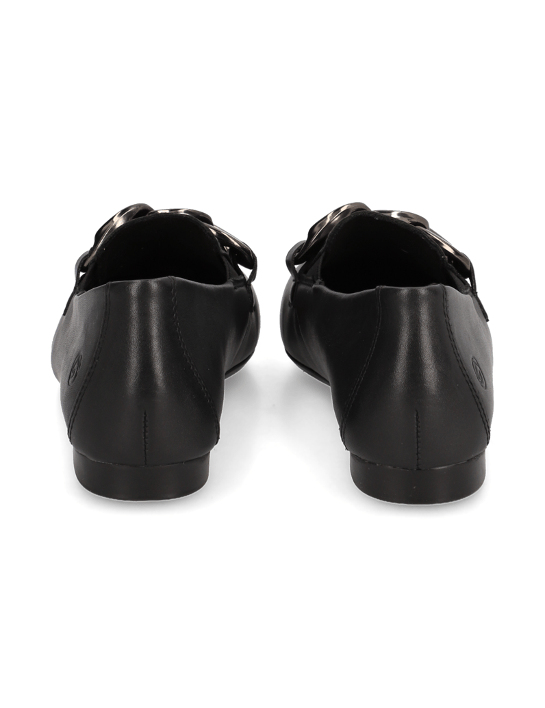Remonte-Glattleder-Slipper-schwarz