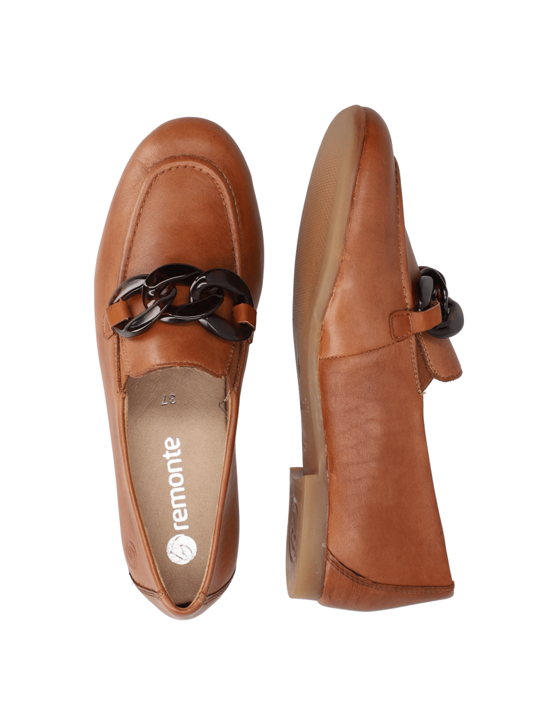 Remonte-Glattleder-Slipper-schwarz