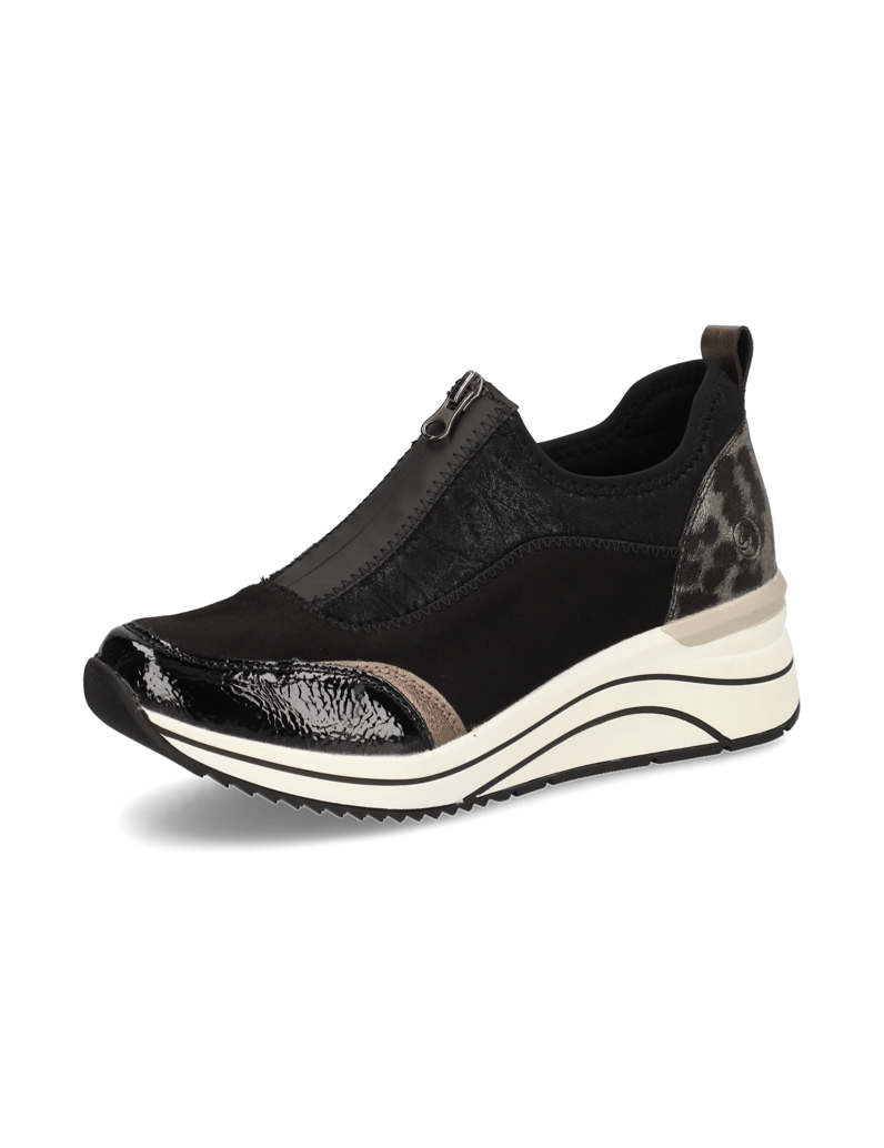 Remonte-Textil-Slipper-sportiv-schwarz