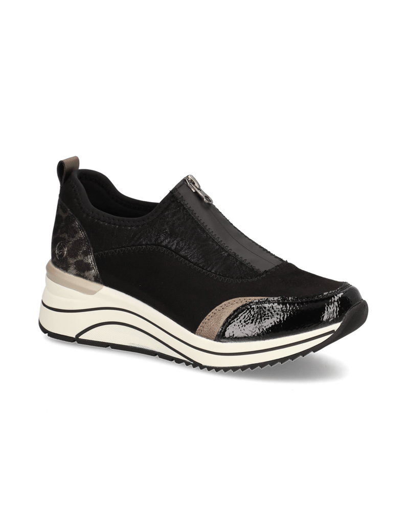 Remonte-Textil-Slipper-sportiv-schwarz