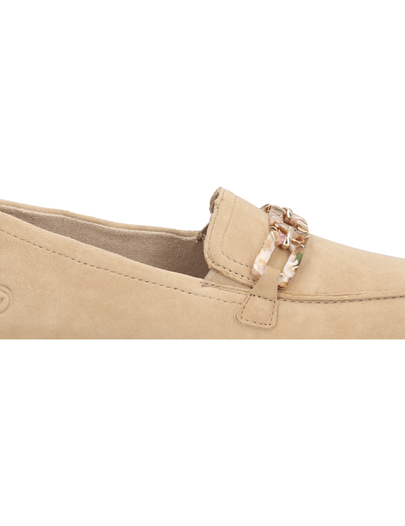Remonte-Veloursleder-Slipper-beige