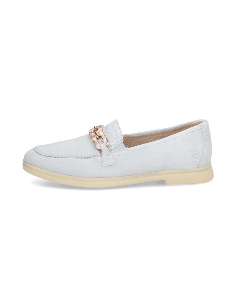 Remonte-Veloursleder-Slipper-beige