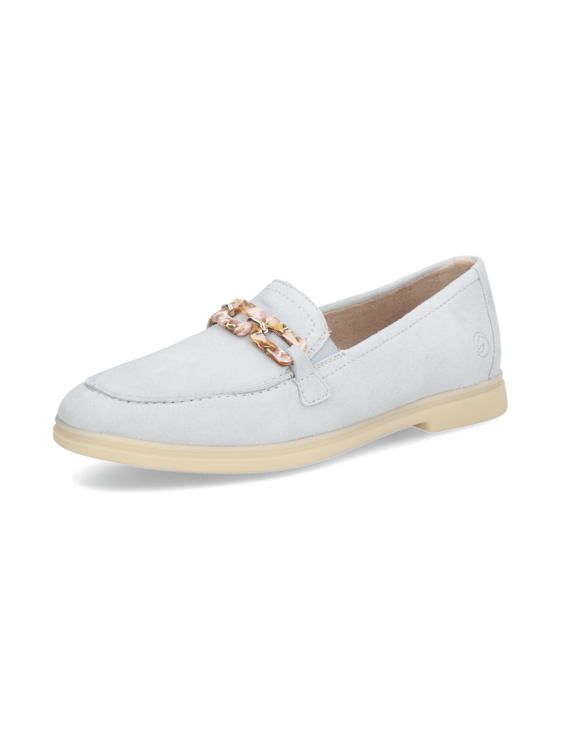 Remonte-Veloursleder-Slipper-beige