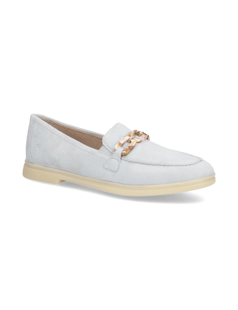 Remonte-Veloursleder-Slipper-beige
