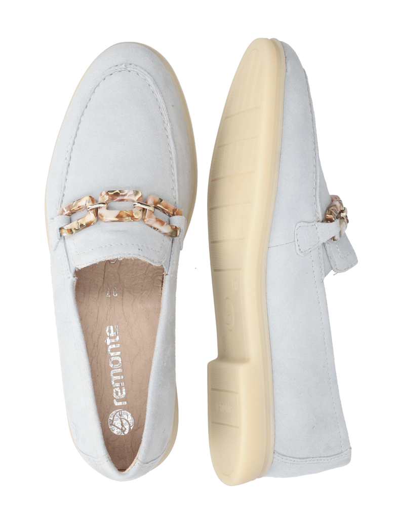 Remonte-Veloursleder-Slipper-beige