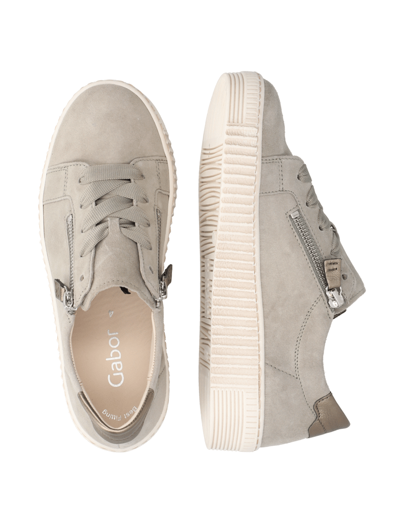 Gabor-Veloursleder-Sneaker-oliv