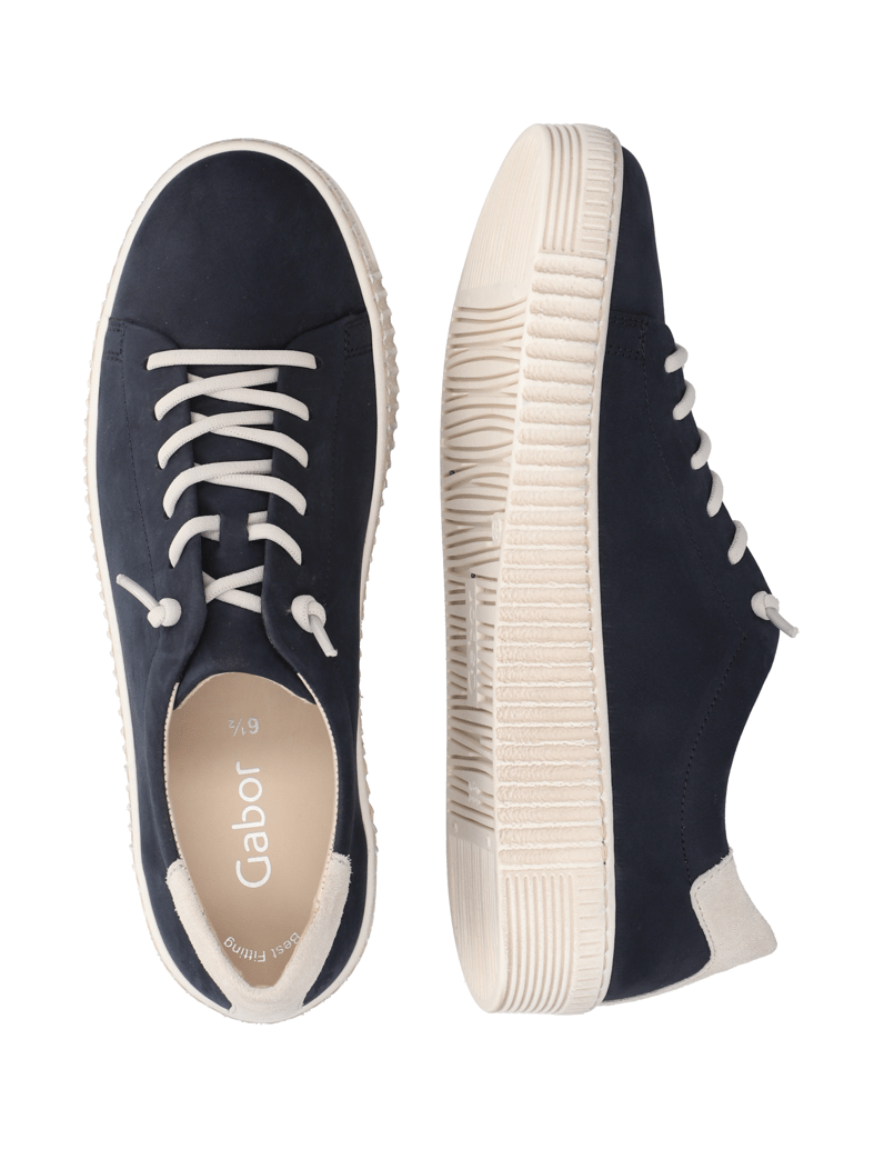 Gabor-Veloursleder-Sneaker-weiss