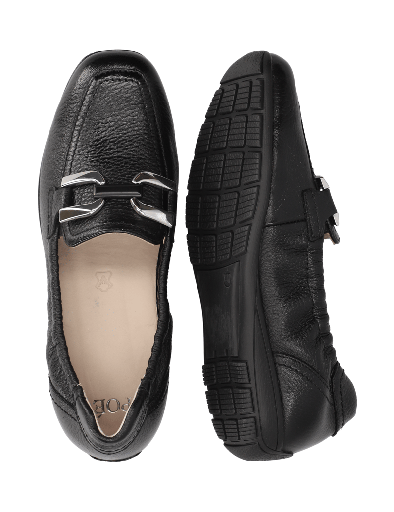 POE-Glattleder-Slipper-schwarz