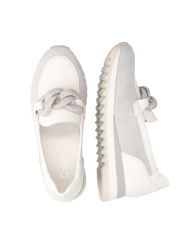 Gabor-Lederkombination-Slipper-grau