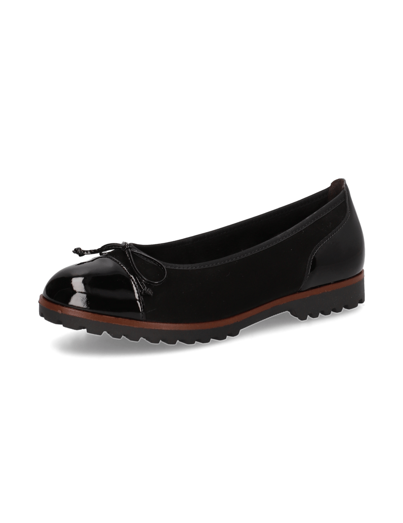Gabor-Veloursleder-Ballerina-schwarz
