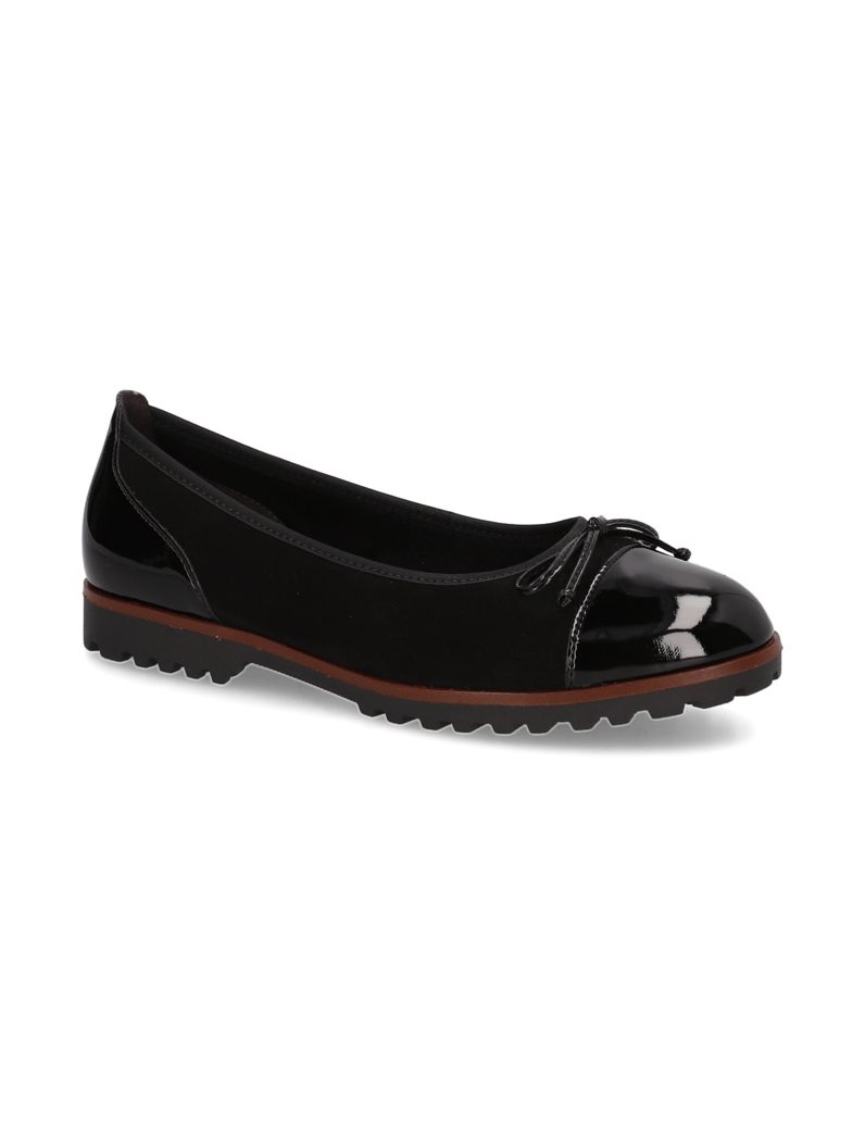 Gabor-Veloursleder-Ballerina-schwarz