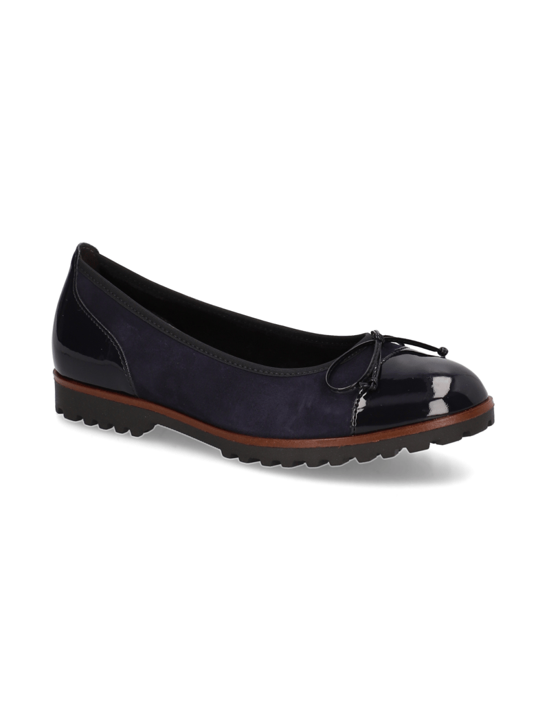 Gabor-Veloursleder-Ballerina-schwarz