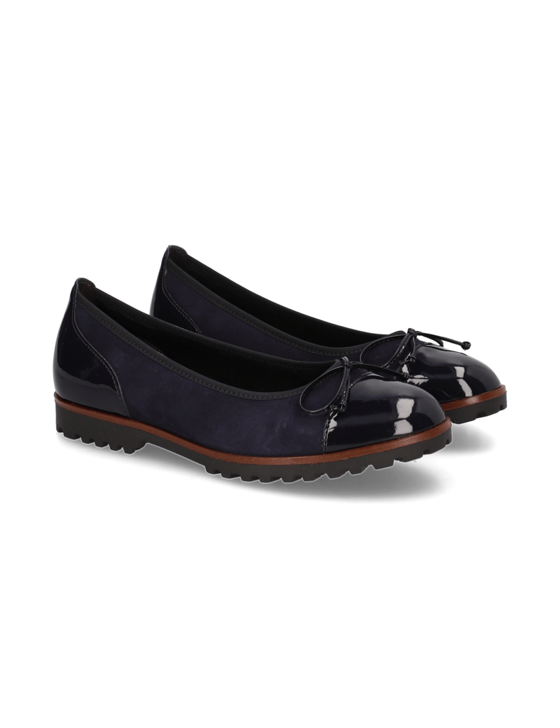 Gabor-Veloursleder-Ballerina-schwarz