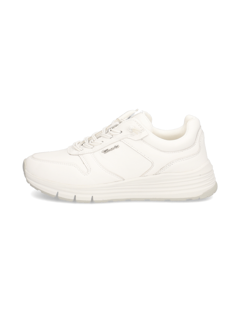 TAMARIS-Glattleder-Sneaker-weiss