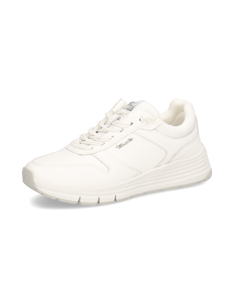 TAMARIS-Glattleder-Sneaker-weiss