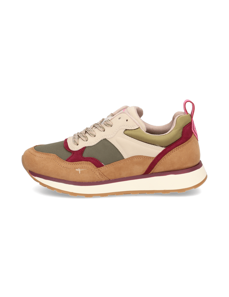 TAMARIS-Lederkombination-Sneaker-cognac