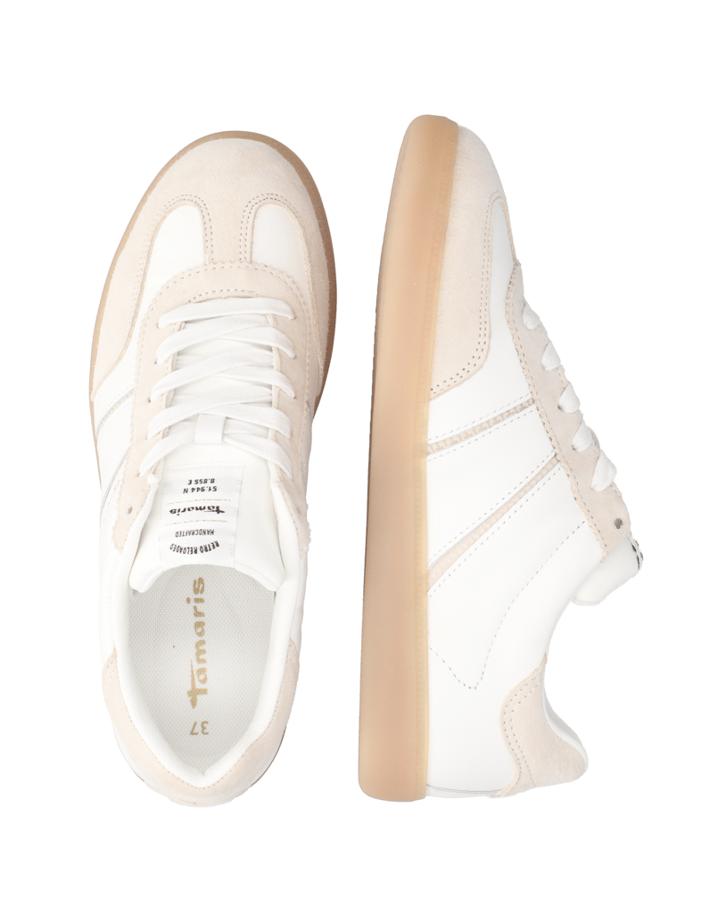 TAMARIS-Glattleder-Sneaker-weiss