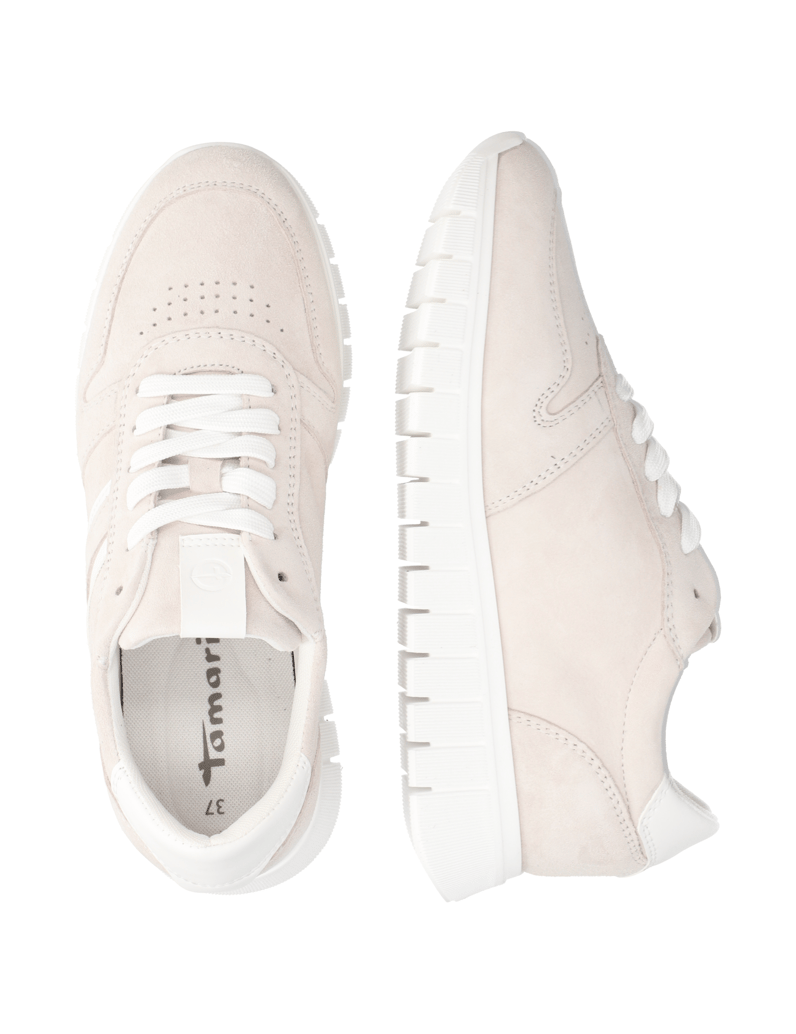 TAMARIS-Veloursleder-Sneaker-beige