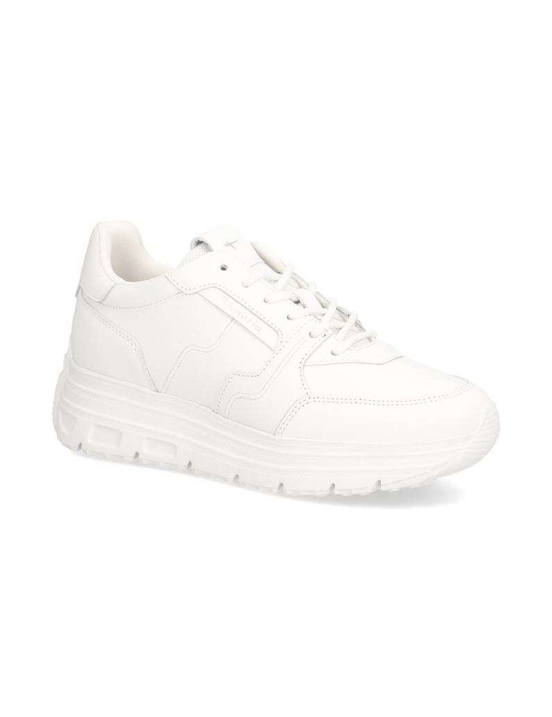 TAMARIS-Glattleder-Sneaker-weiss