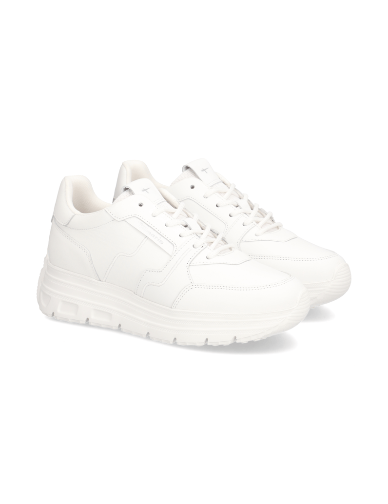TAMARIS-Glattleder-Sneaker-weiss