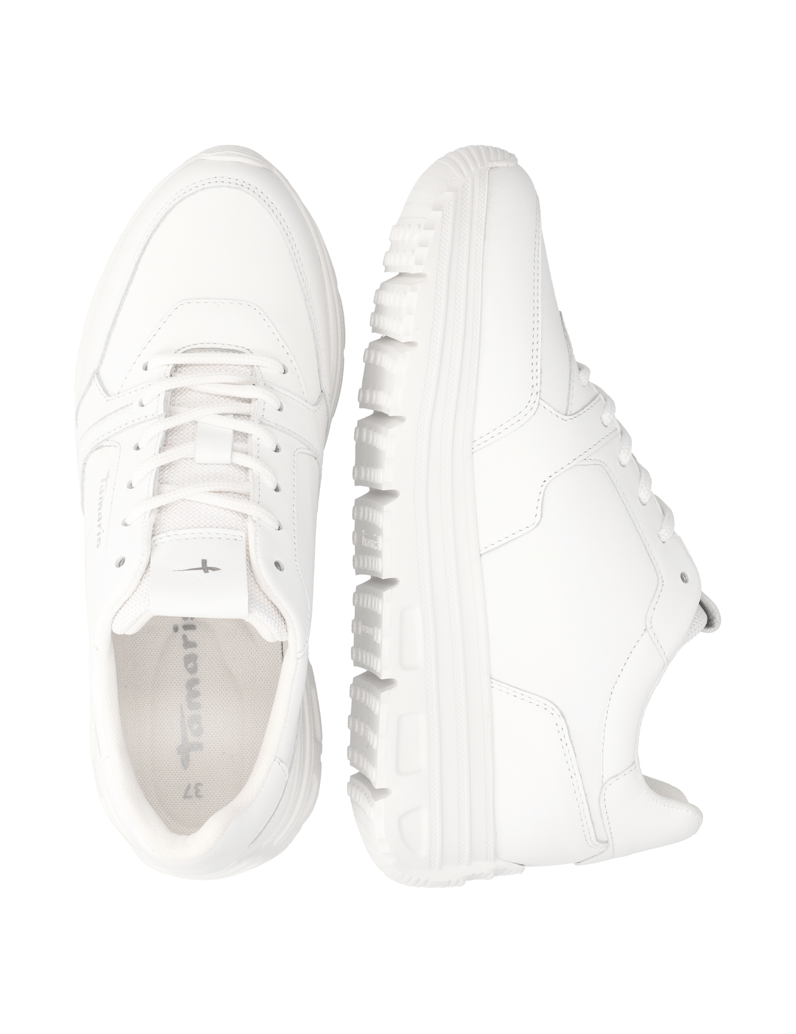 TAMARIS-Glattleder-Sneaker-weiss