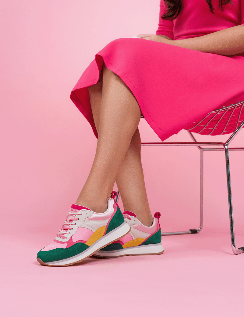 TAMARIS-Lederkombination-Sneaker-multicolor