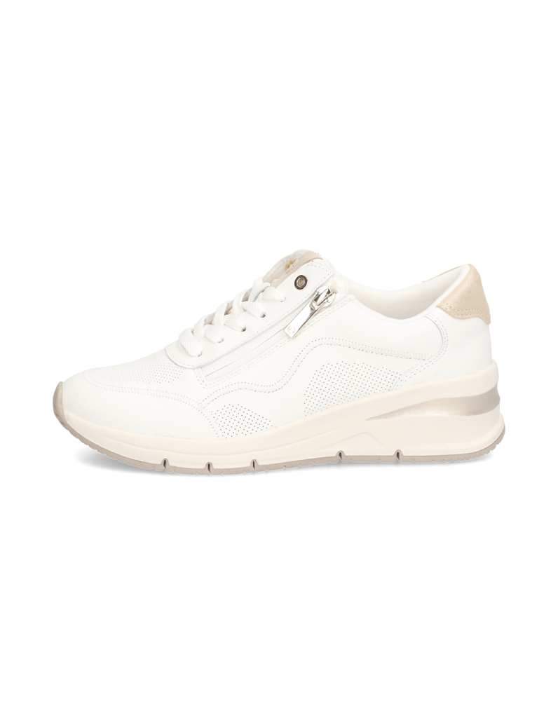 TAMARIS-Glattleder-Sneaker-weiss