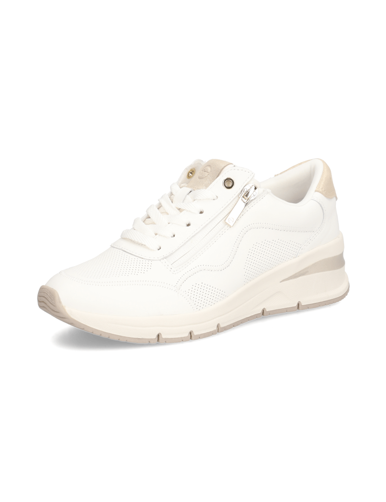 TAMARIS-Glattleder-Sneaker-weiss